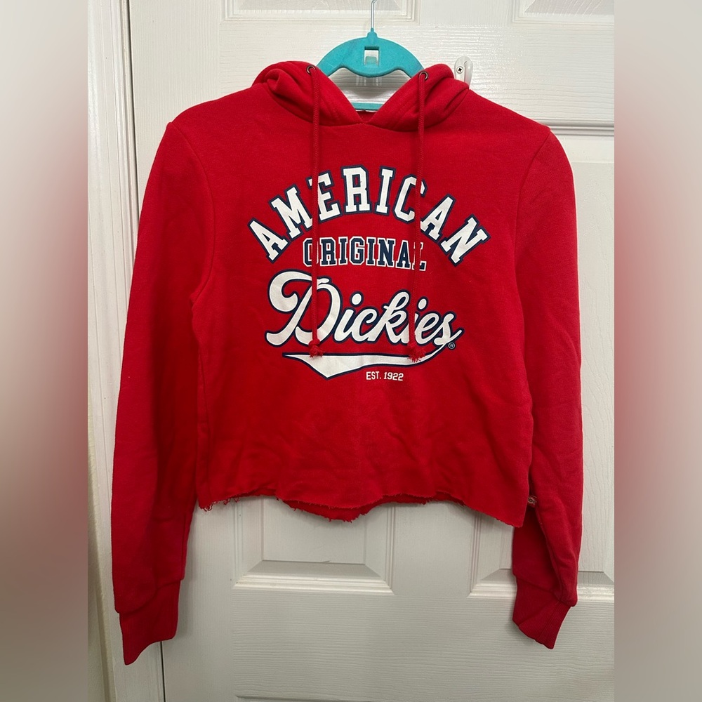 Dickies Red cropped hoodie